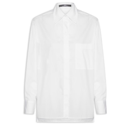 Camisa Feminina Essential Bolso Frente - Branco