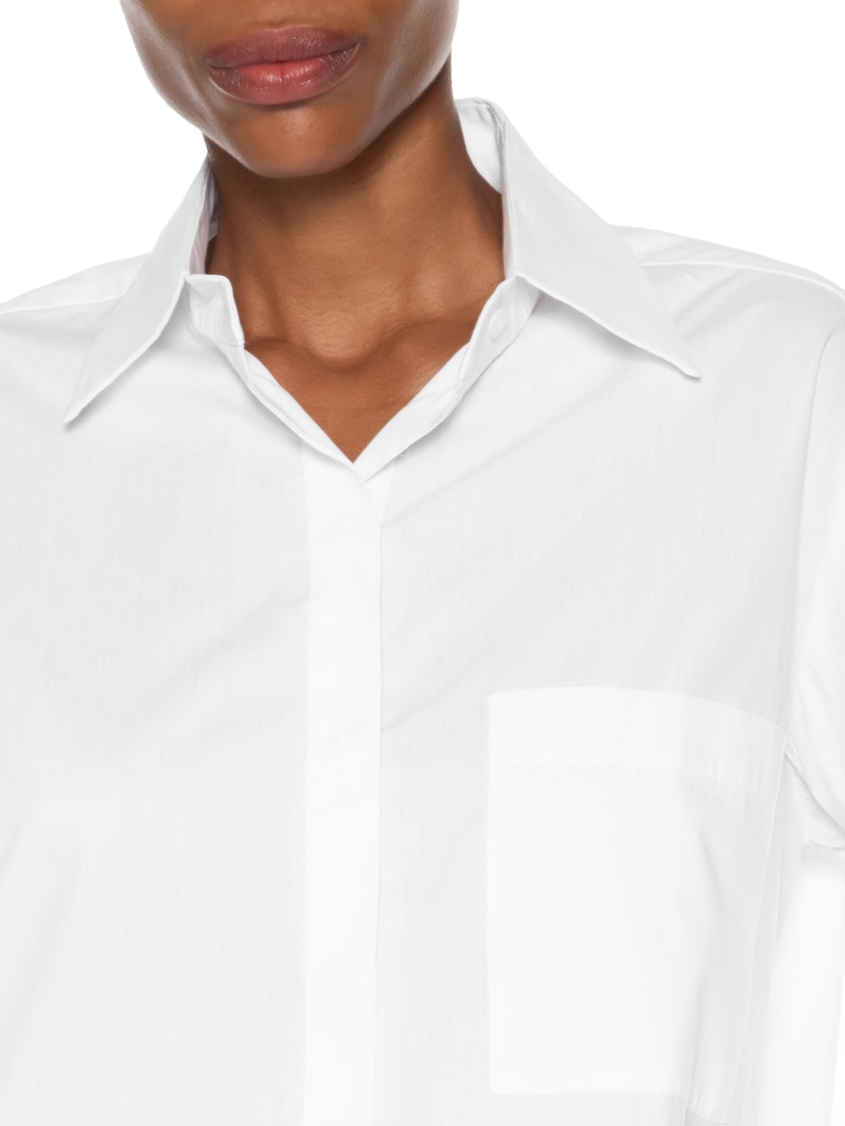 Camisa Feminina Essential Bolso Frente Branco Animale