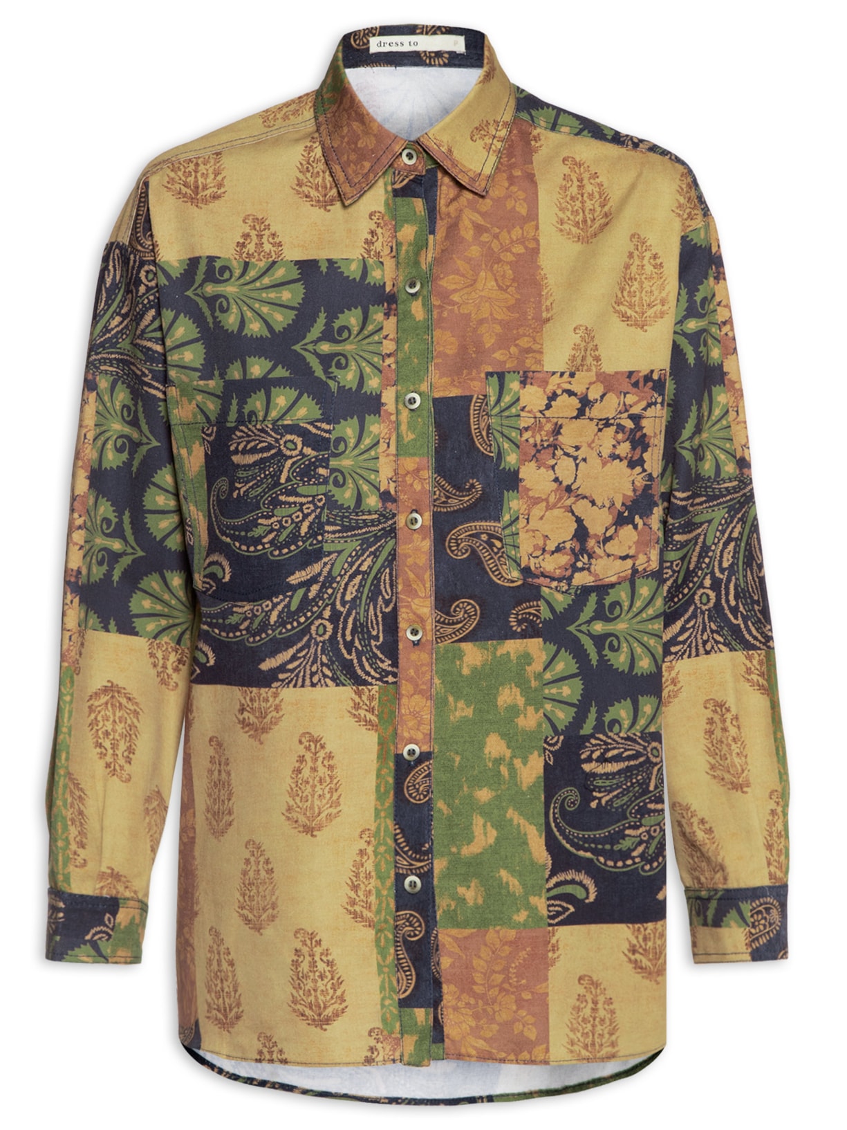 Camisa Feminina Estampa Blend - Bege