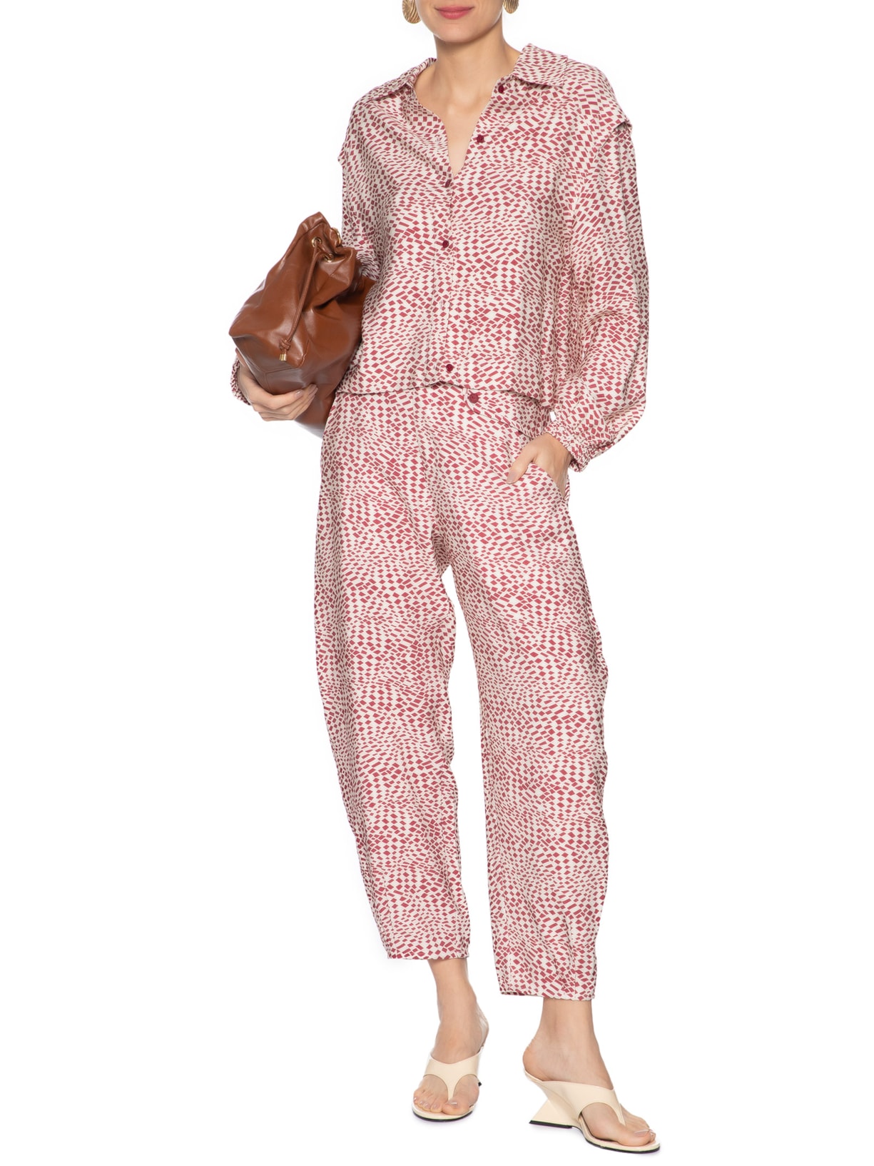 Camisa Feminina Estampa Strbo Hall E Roma Vermelho Animale Jeans