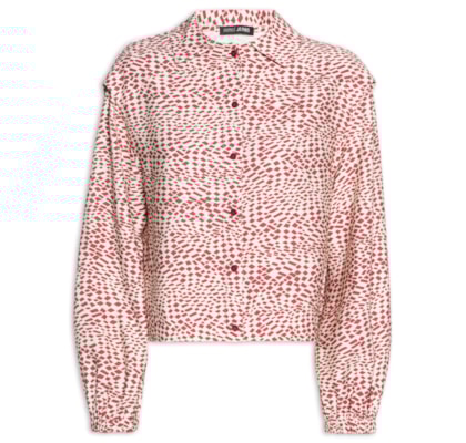 Camisa Feminina Estampa Strbo Hall E Roma - Vermelho