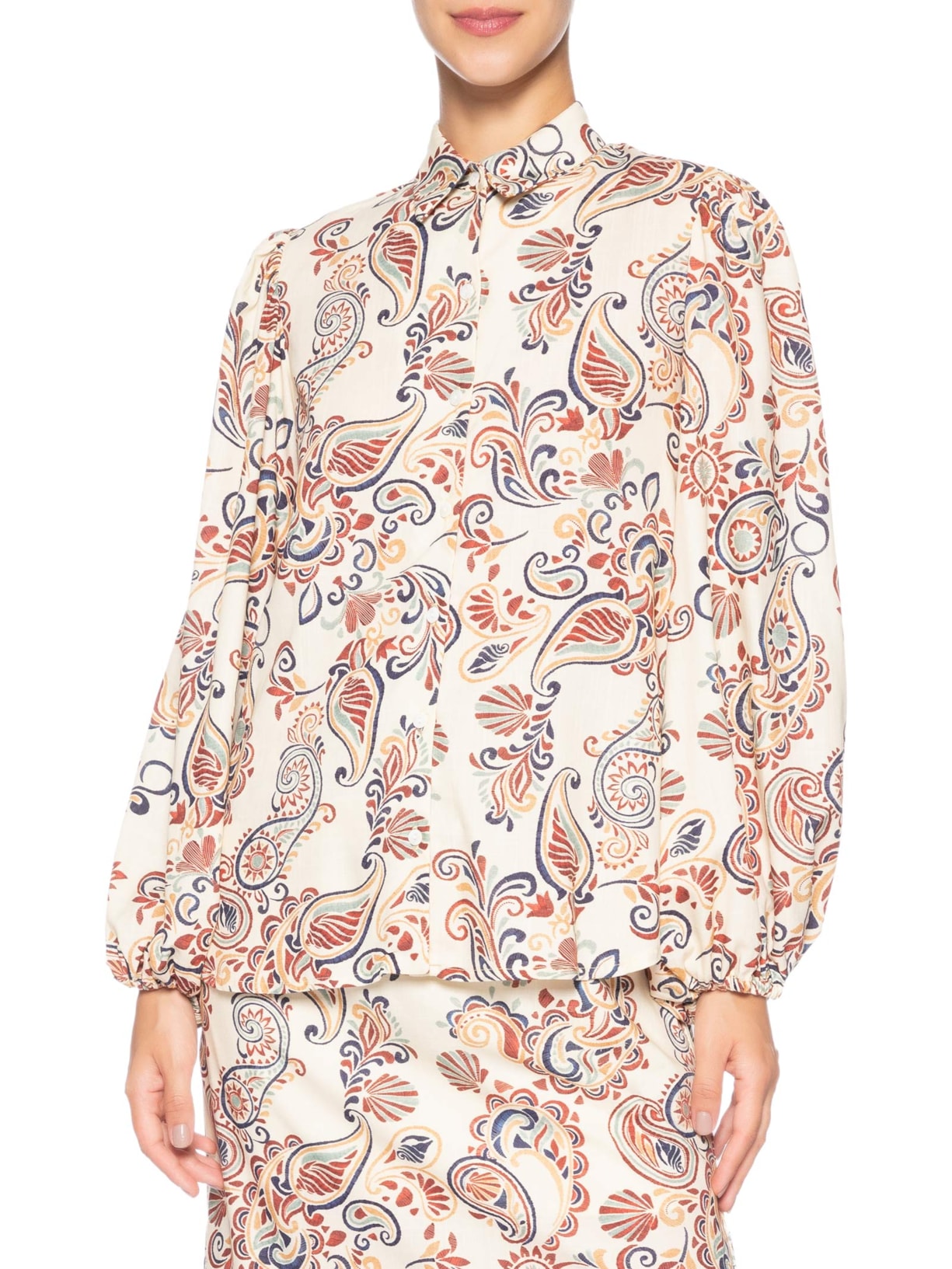 Camisa Feminina Estampa Verano Bege Dress To