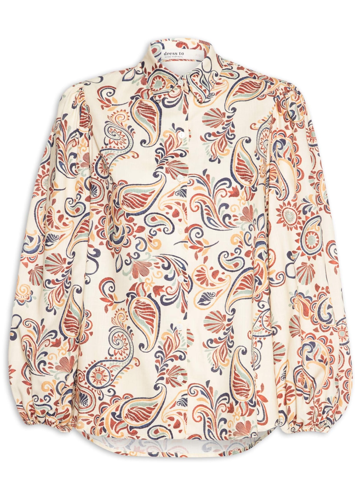 Camisa Feminina Estampa Verano – Bege