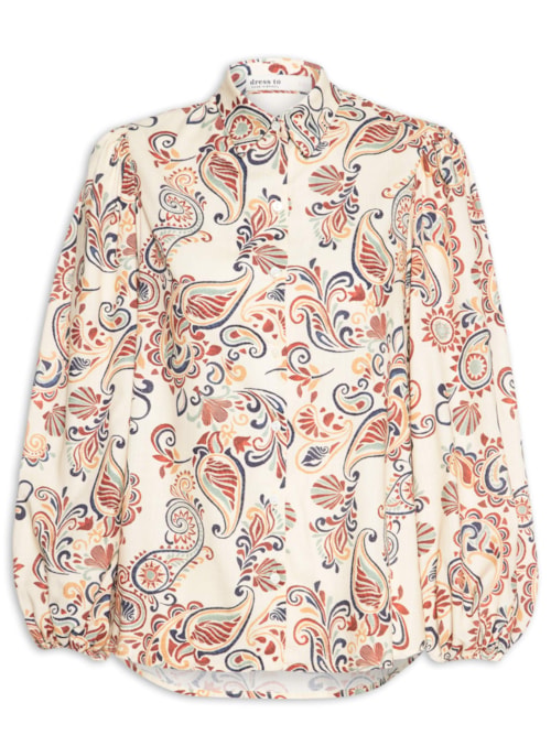 Camisa Feminina Estampa Verano – Bege