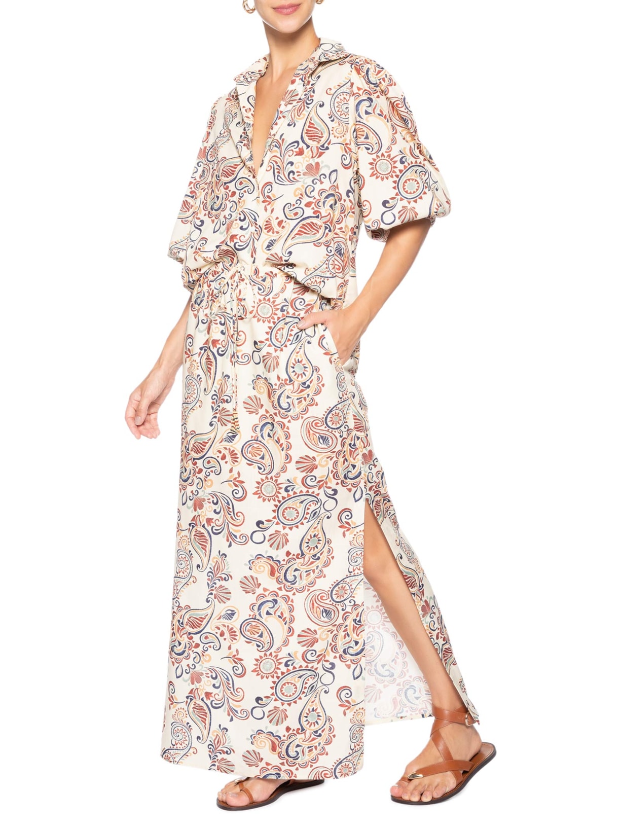 Camisa Feminina Estampa Verano – Bege Dress To