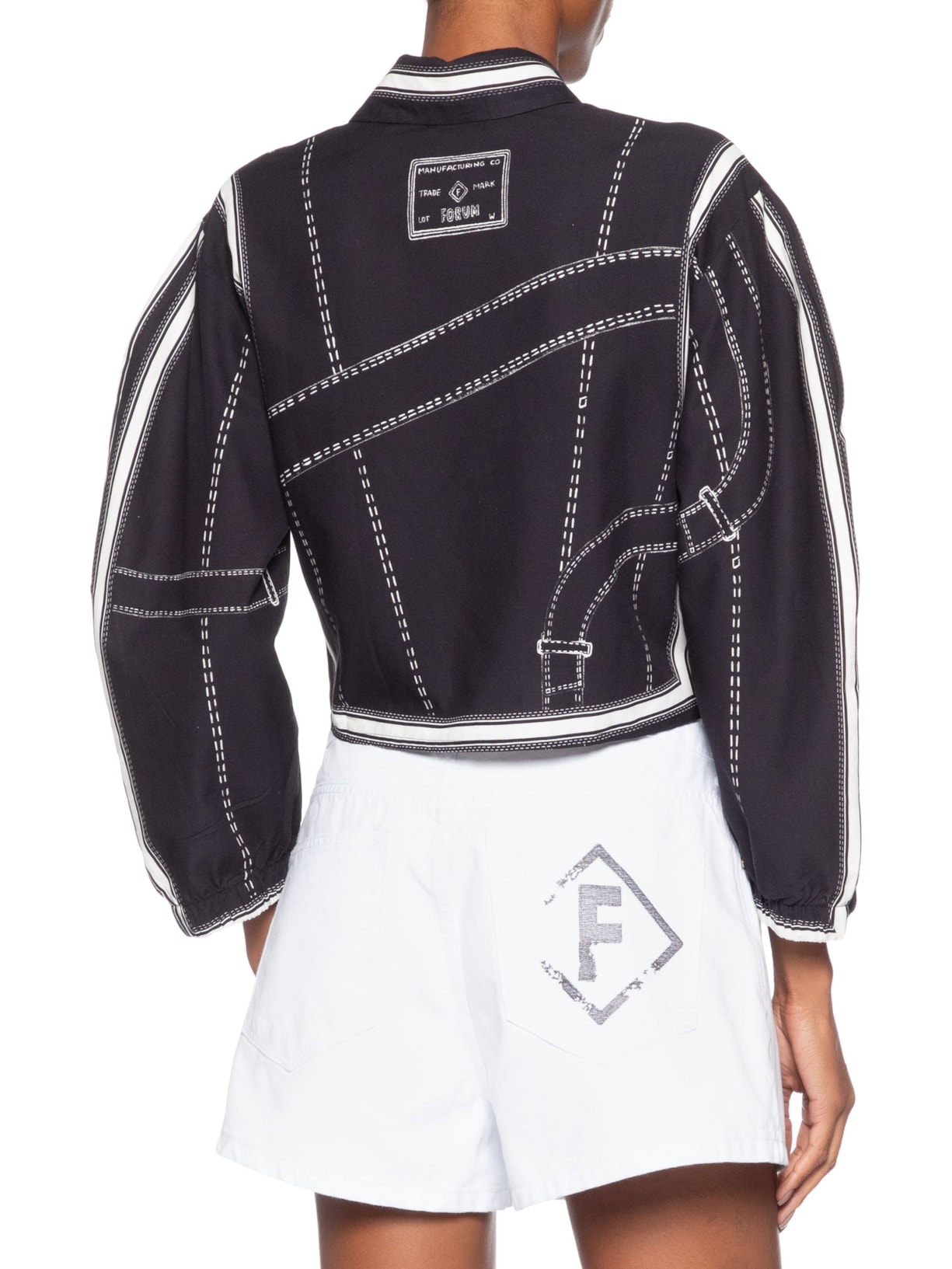 Camisa Feminina Estampada Azul Forum