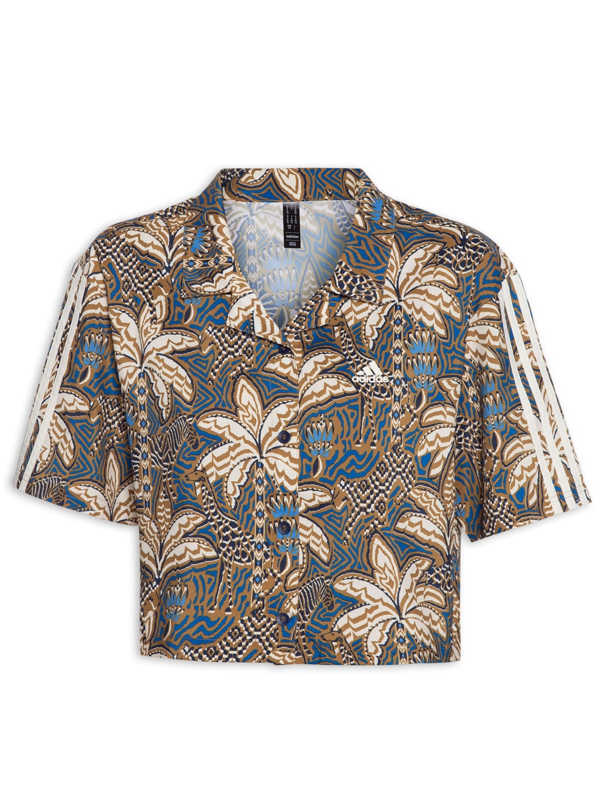 Camisa Feminina Estampada - Bege