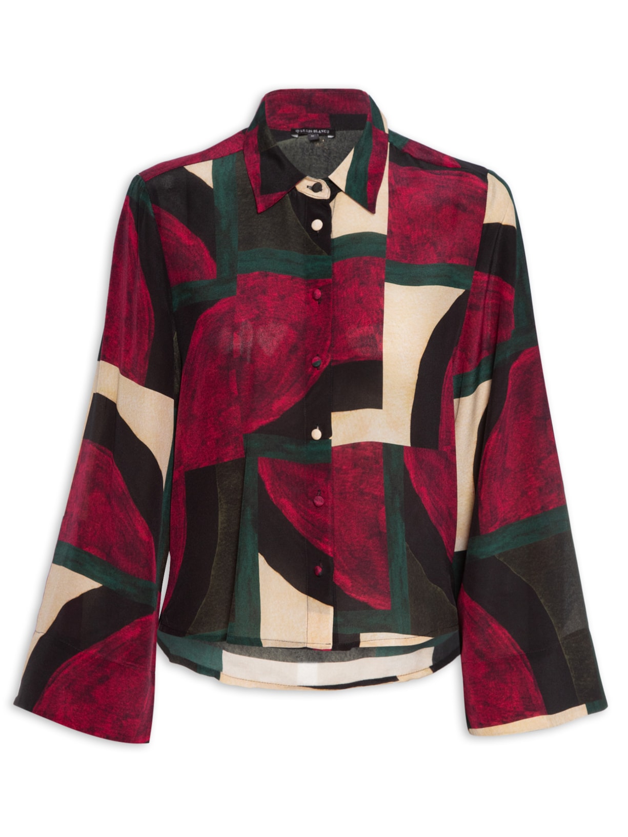 Camisa Feminina Estampada - Vinho