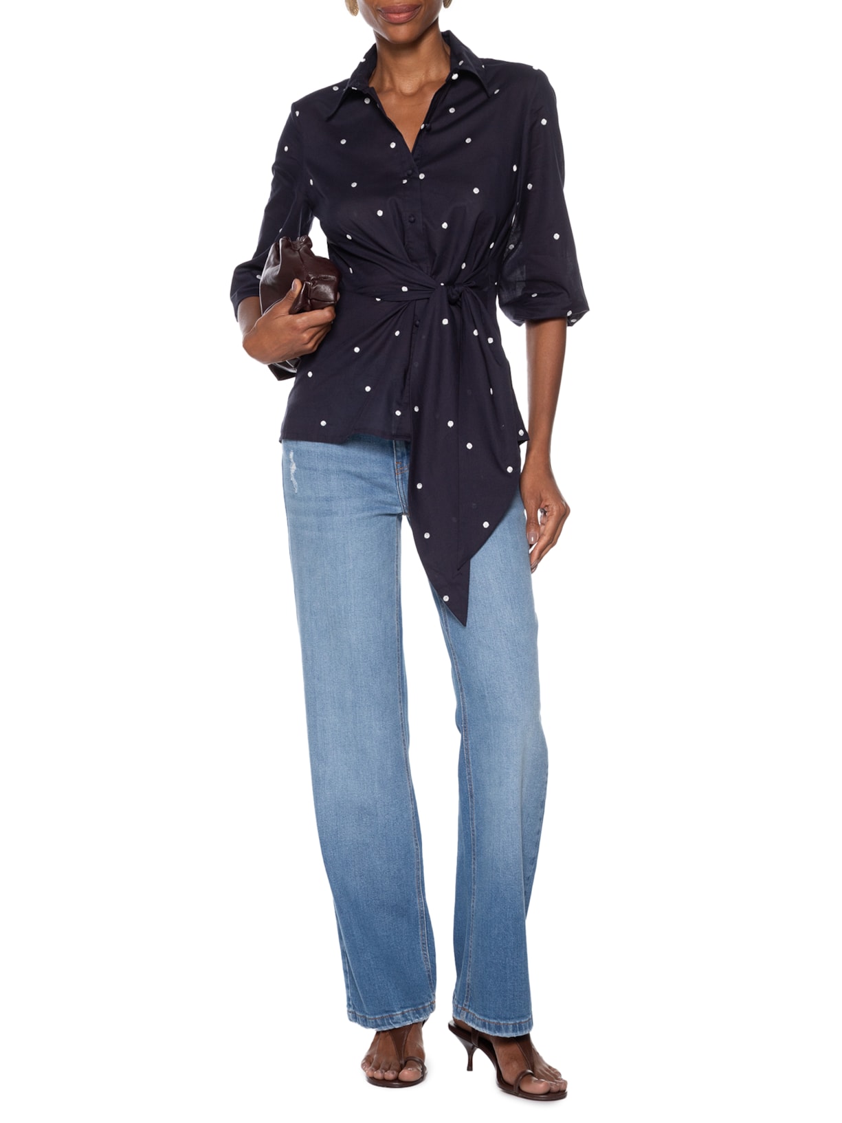 Camisa Feminina Eva Azul Le Lis