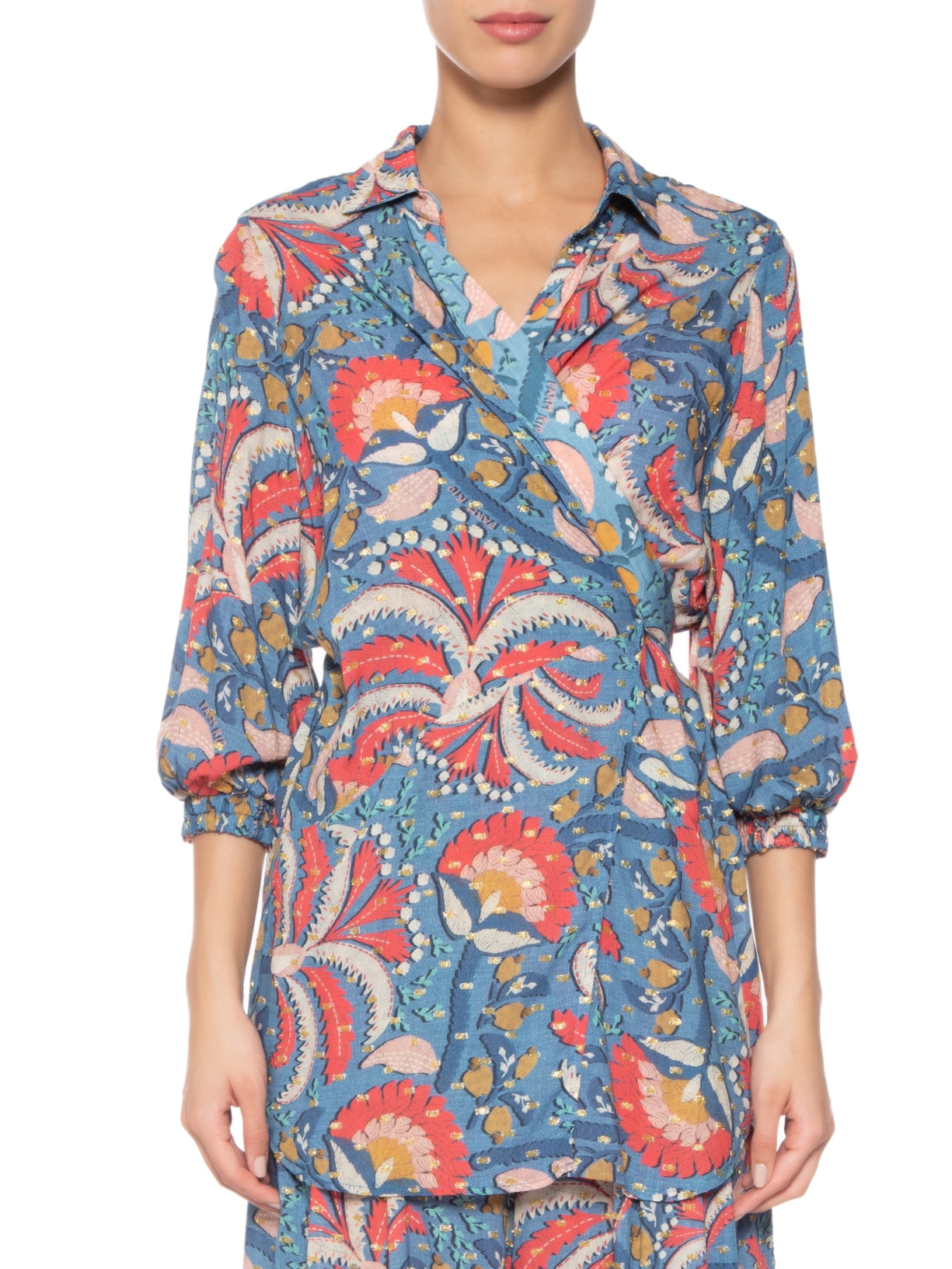 Camisa Feminina Festa De Coqueiro Azul Farm