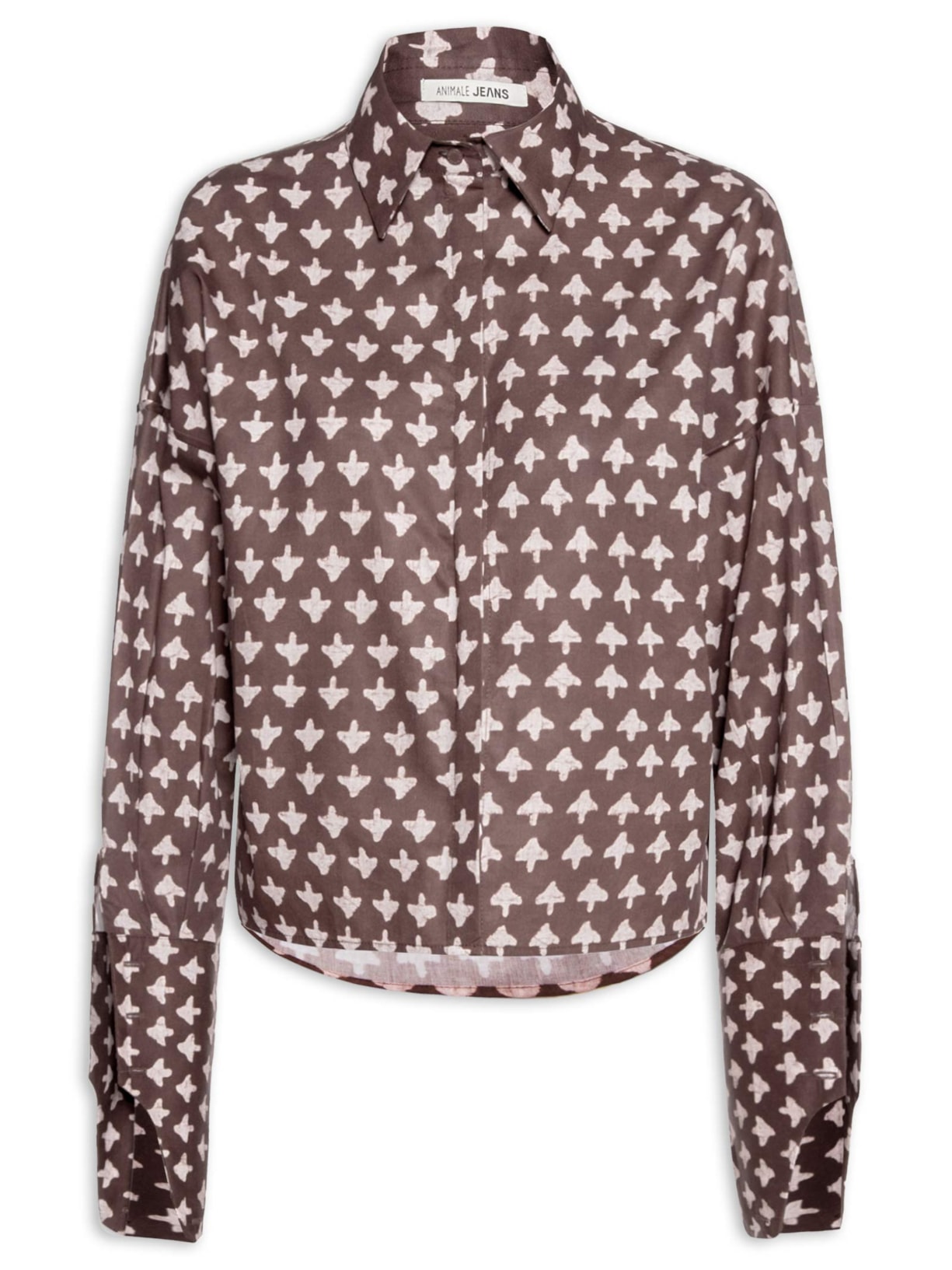 Camisa Feminina Figura E Setas Mink E Manha - Marrom