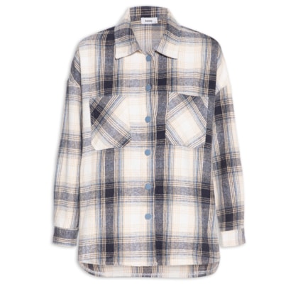 Camisa Feminina Flanela Xadrez - Azul