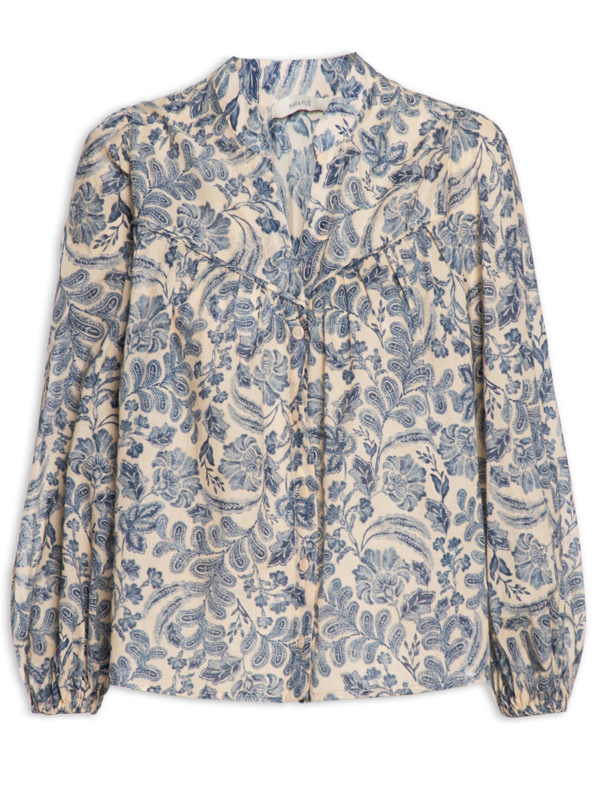 Camisa Feminina Floral Taj - Azul