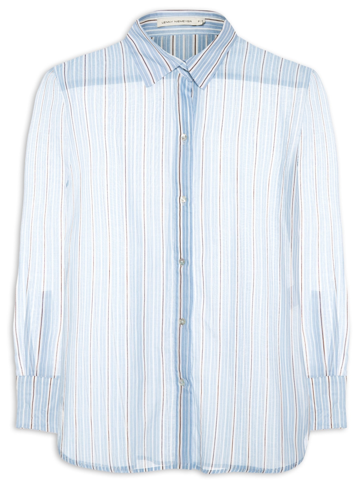 Camisa Feminina Fraldada Azul Lenny Niemeyer