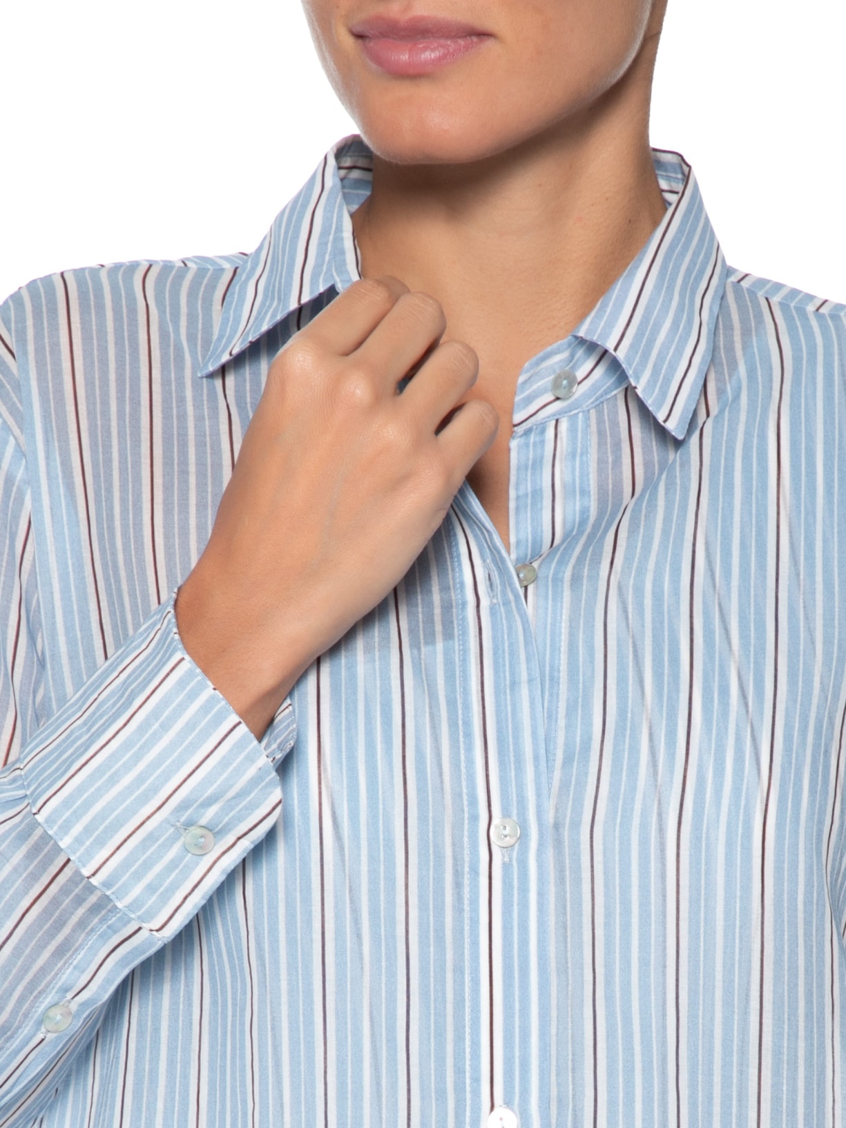 Camisa Feminina Fraldada Azul Lenny Niemeyer