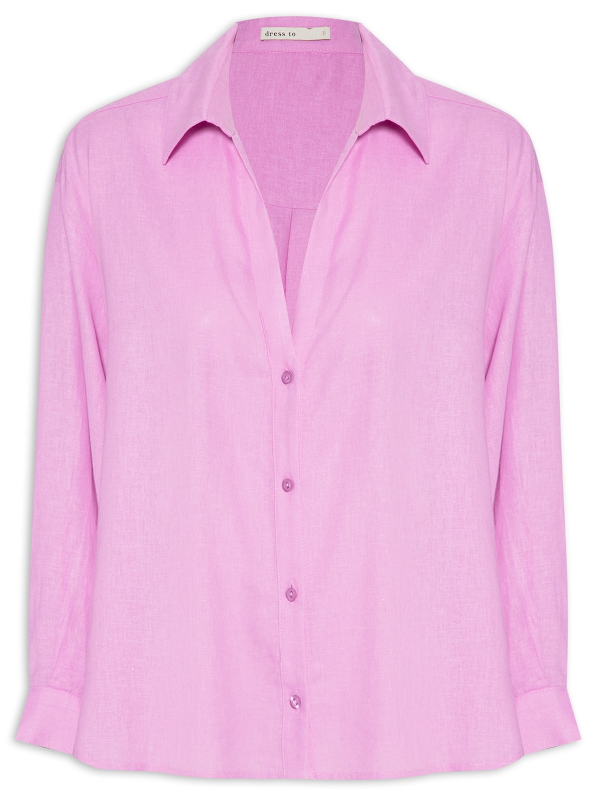 Camisa Feminina Fraldada Lilás Dress To