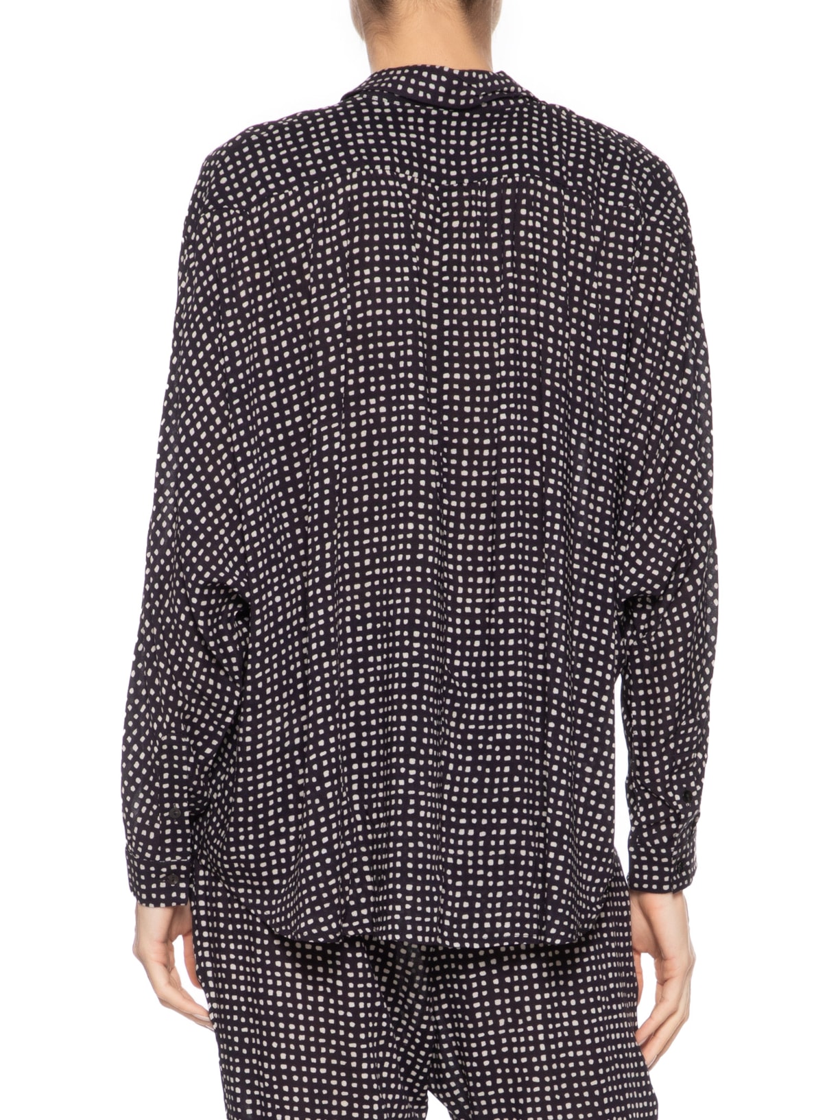 Camisa Feminina Franzido Ombro Preto Lenny Niemeyer