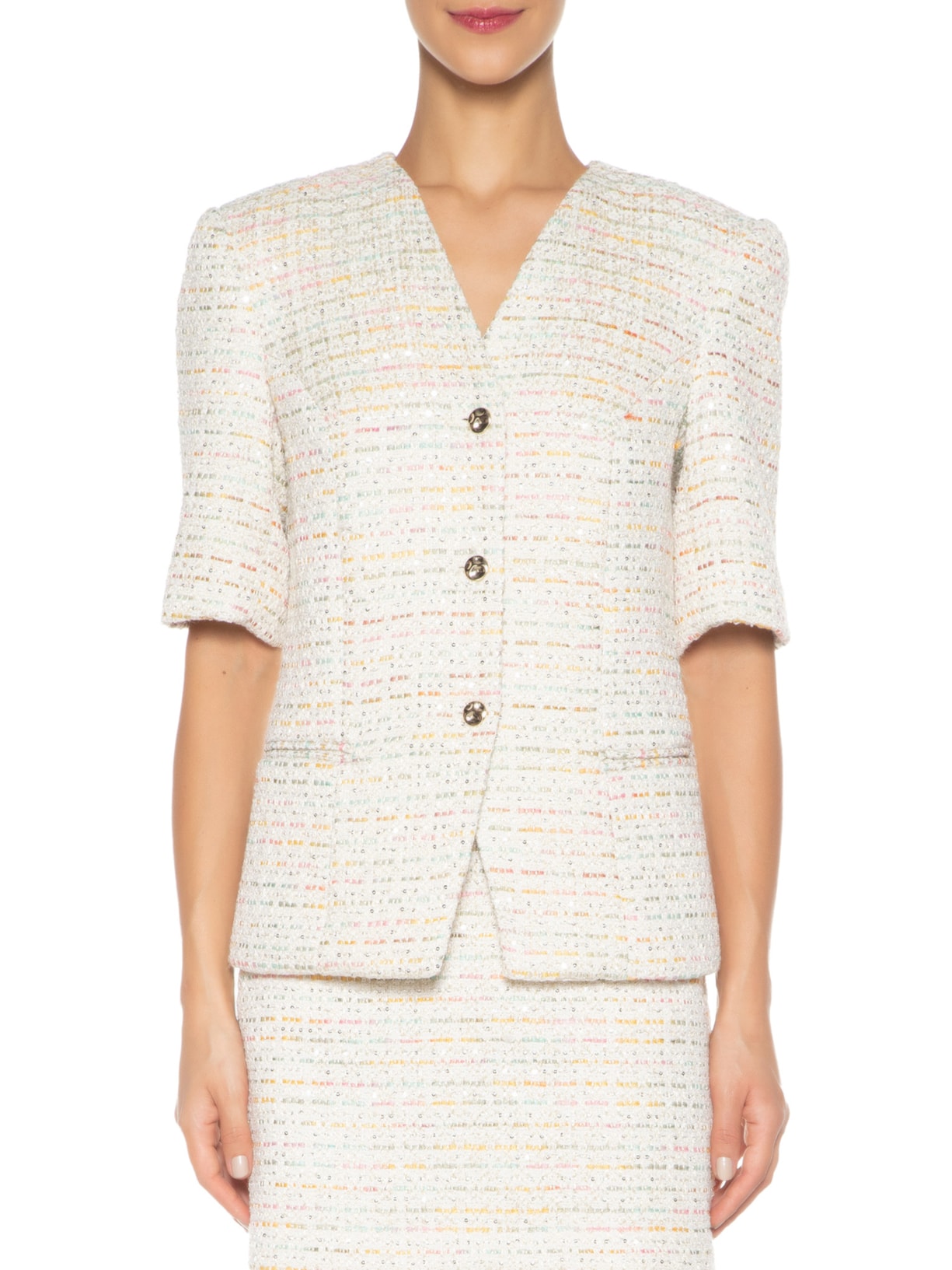 Camisa Feminina Gardênia Bege Carol Bassi + Maria Rudge