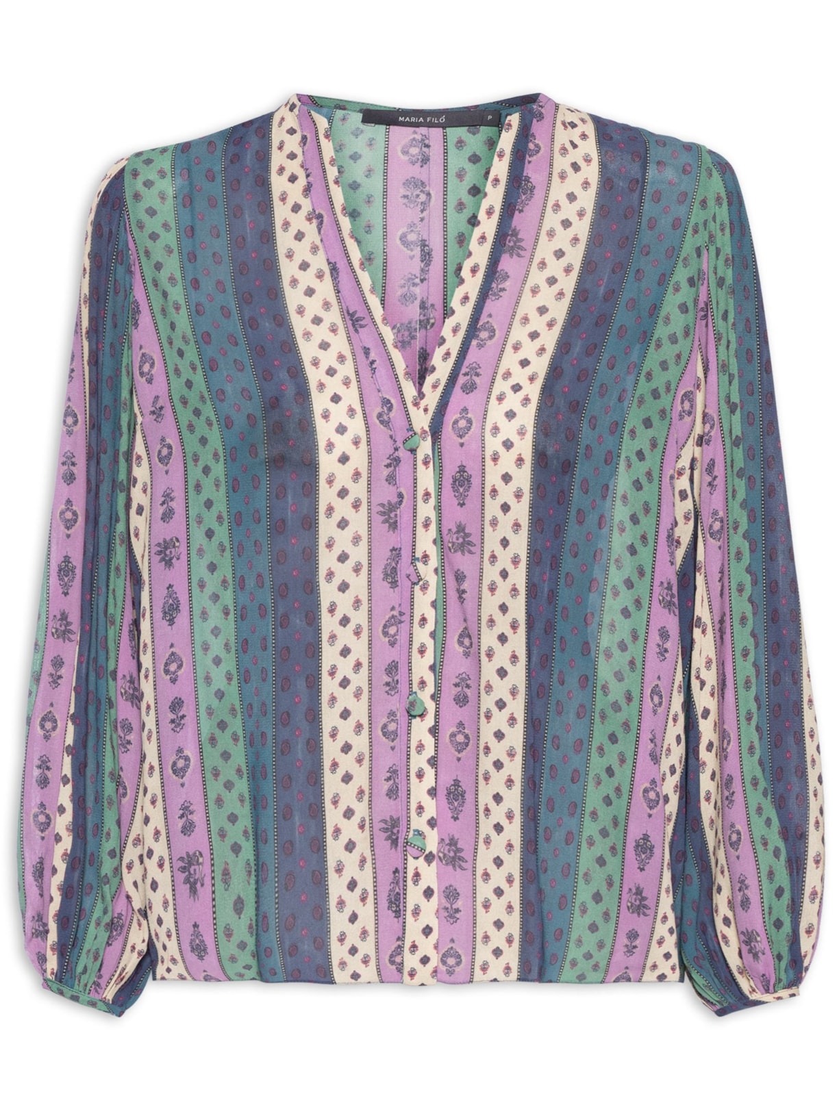 Camisa Feminina Ggt Estampa Fita - Azul