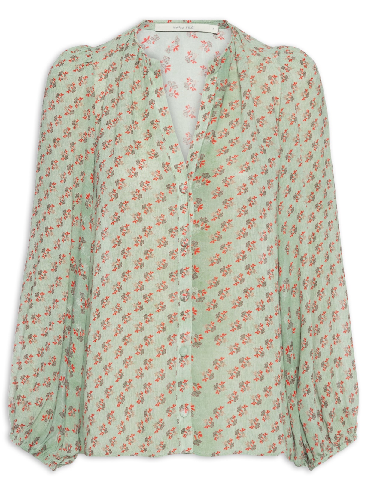 Camisa Feminina GGT Estampa Krabi Verde Maria Filó