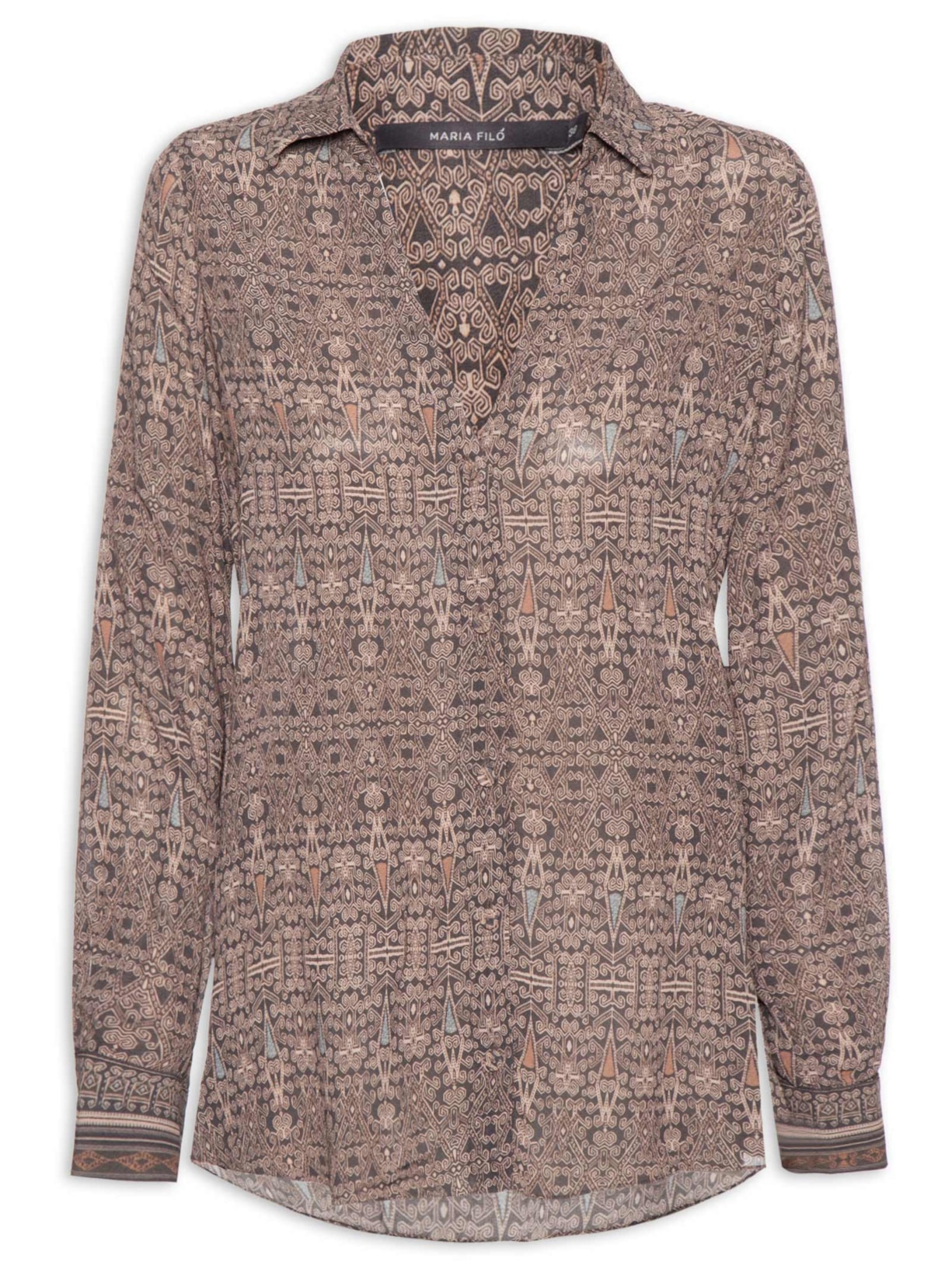 Camisa Feminina GGT Estampa Olive - Cinza