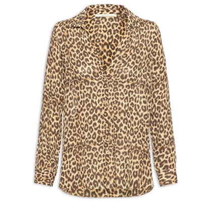 Camisa Feminina Ggt Estampa Onça - Animal Print