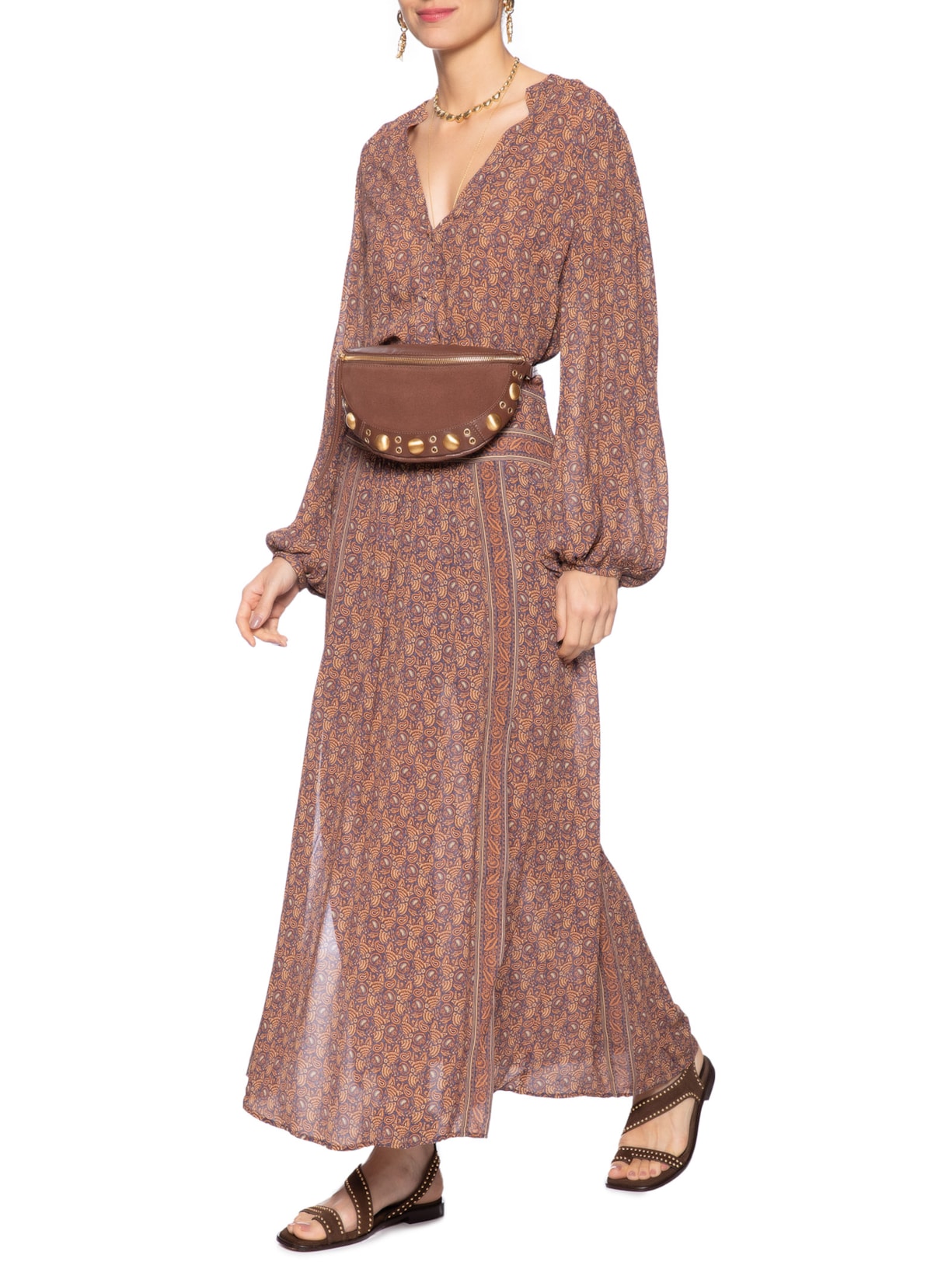 Camisa Feminina Ggt Estampa Railay Marrom Maria Filó