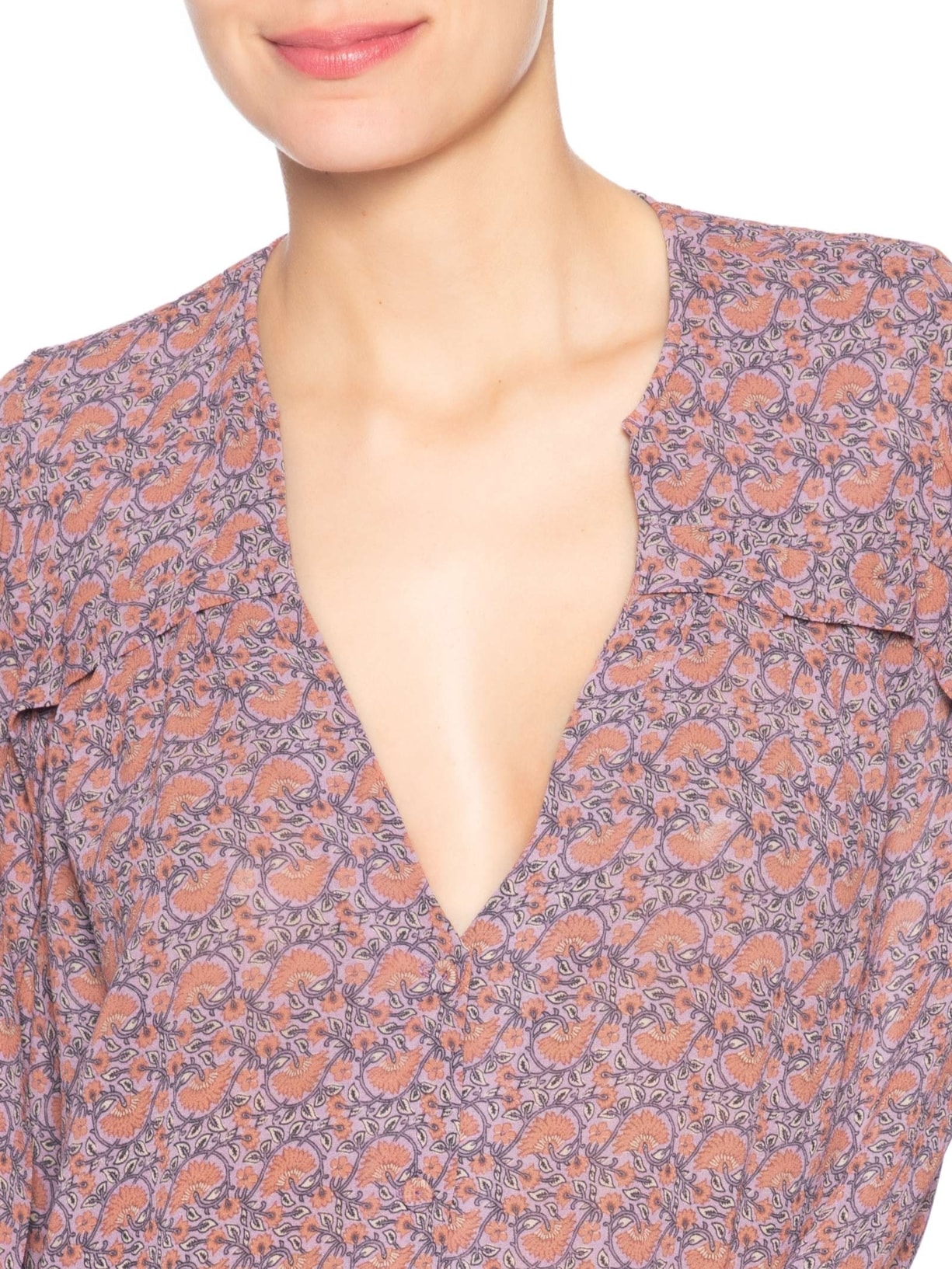Camisa Feminina GGT Estampa Tuk Roxo Maria Filó