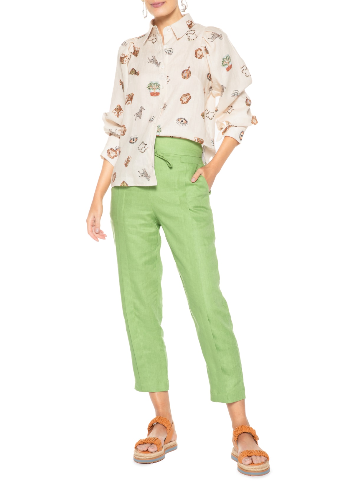 Camisa Feminina Giulia Bege Le Lis