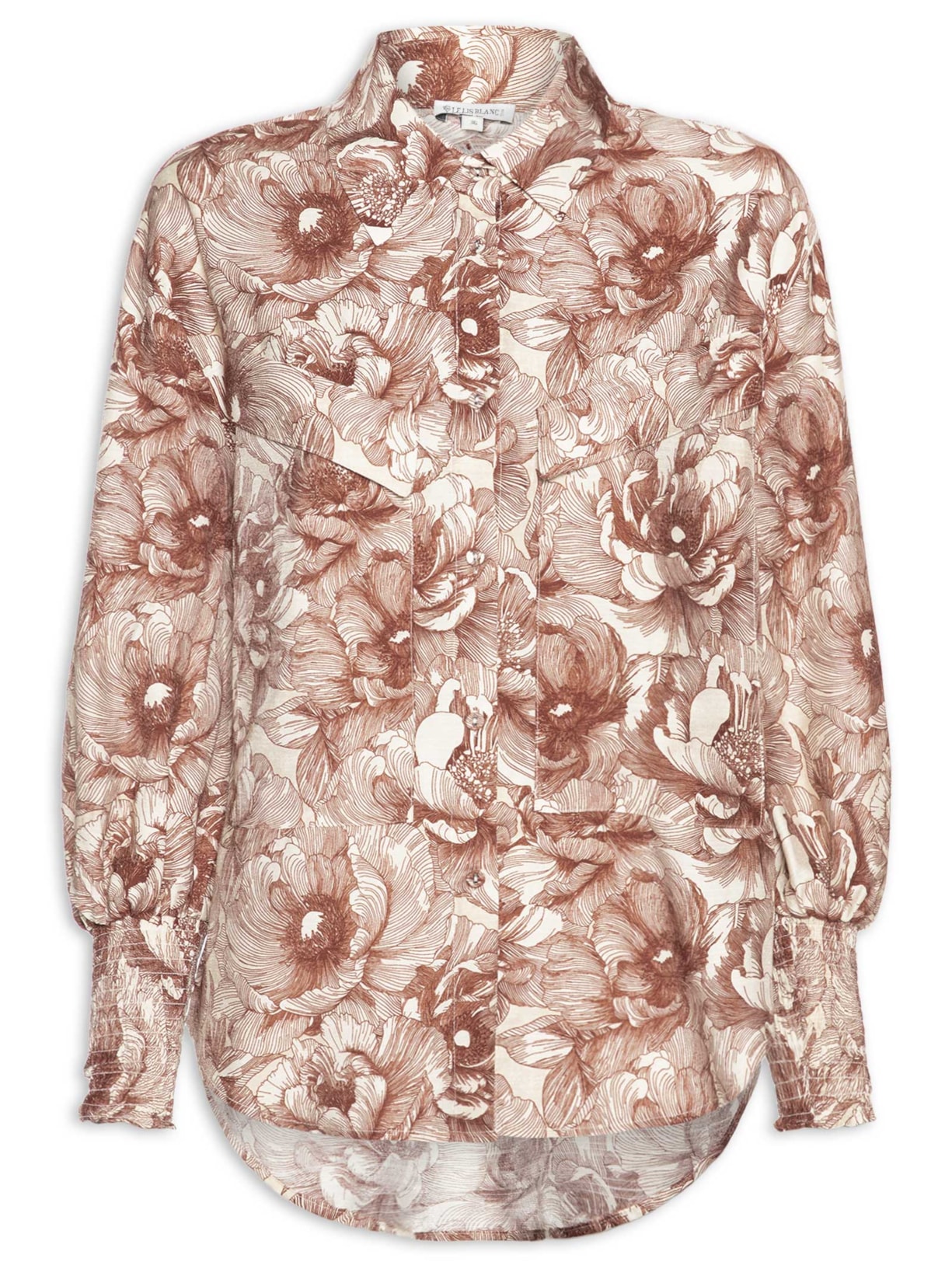 Camisa Feminina Grazi Marrom Le Lis