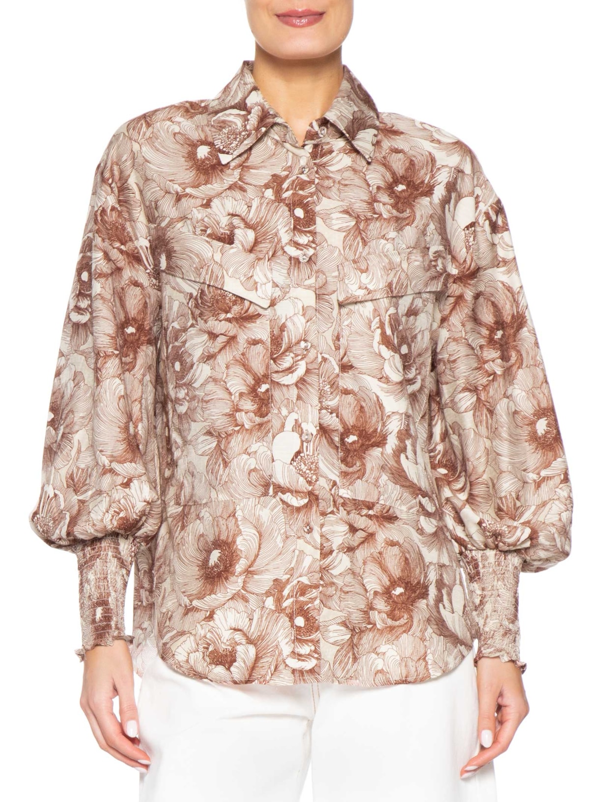 Camisa Feminina Grazi Marrom Le Lis
