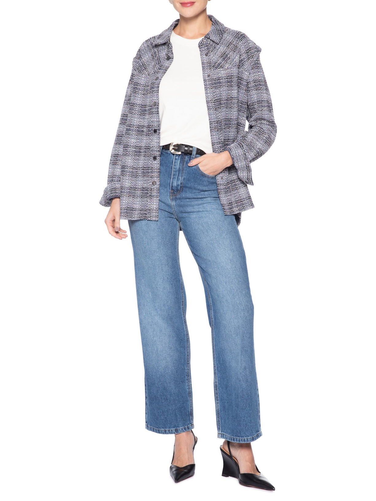 Camisa Feminina Hanna Cinza Le Lis