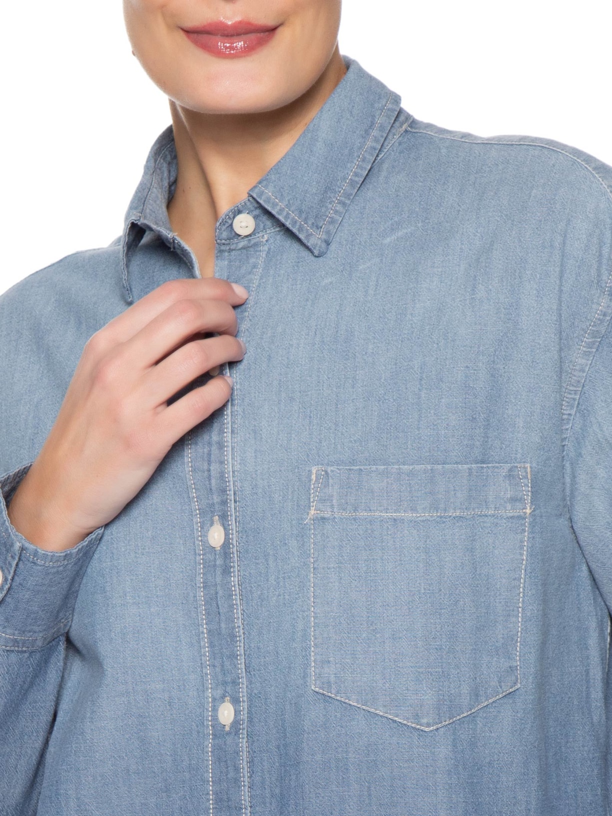 Camisa Feminina Harlie Boyfriend Azul Levi's