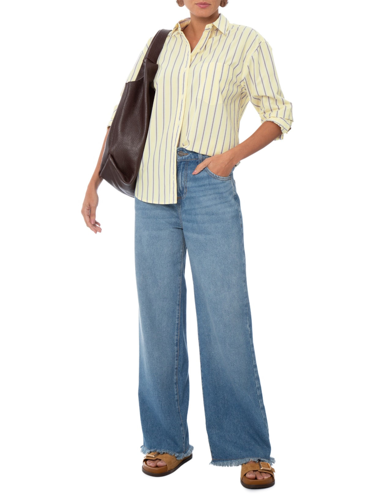 Camisa Feminina Harlie Boyfriend Shirt Amarelo Levi's