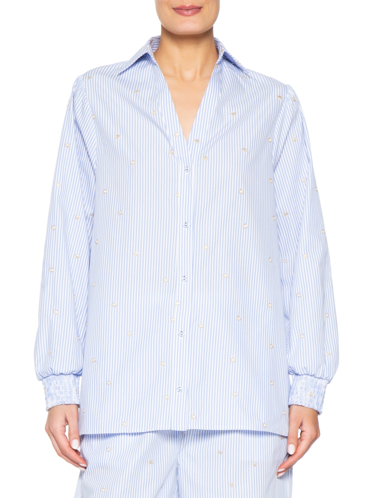 Camisa Feminina Helena Azul Le Lis