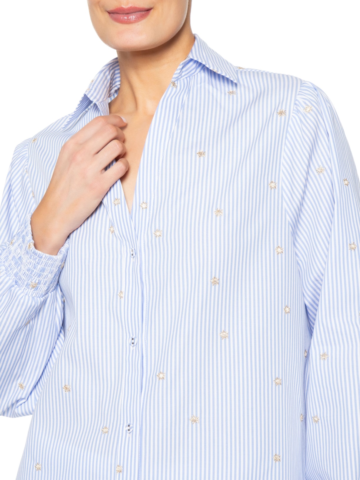 Camisa Feminina Helena Azul Le Lis