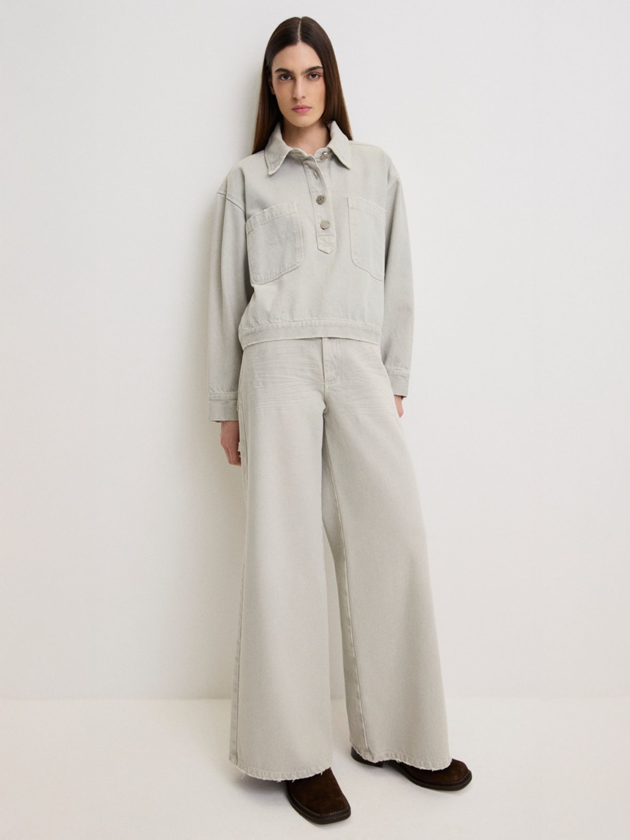 Camisa Feminina Ice Jeans I26 Cinza Mixed