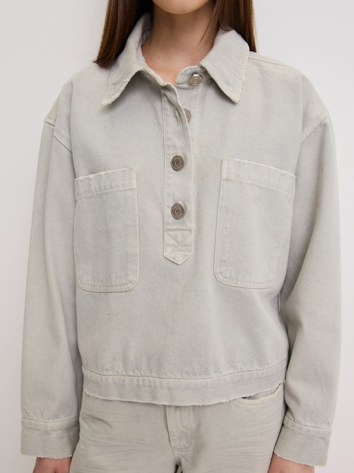 Camisa Feminina Ice Jeans I26 Cinza Mixed