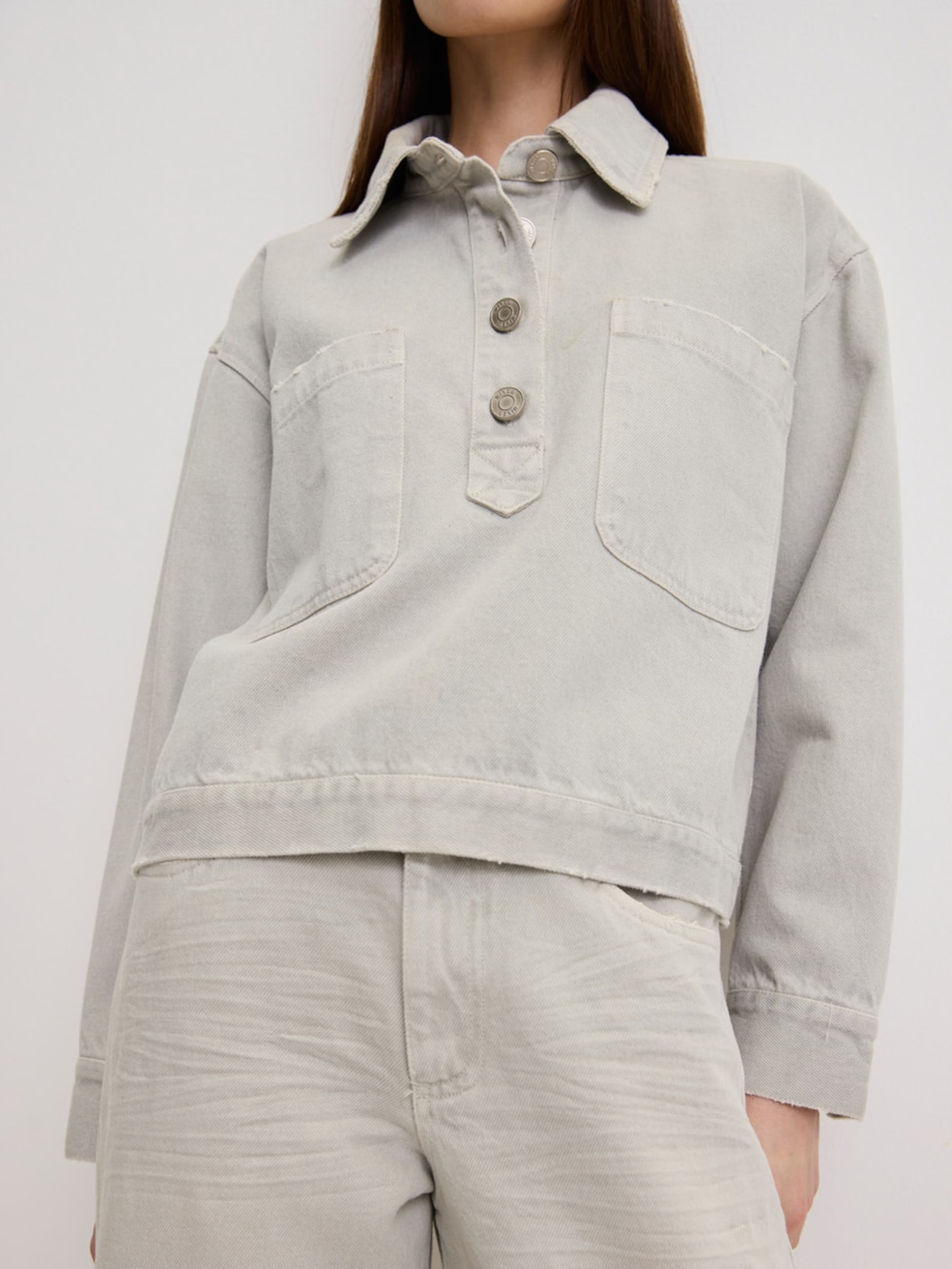 Camisa Feminina Ice Jeans I26 Cinza Mixed