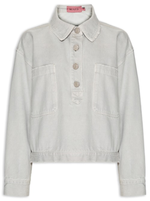 Camisa Feminina Ice Jeans I26 - Cinza