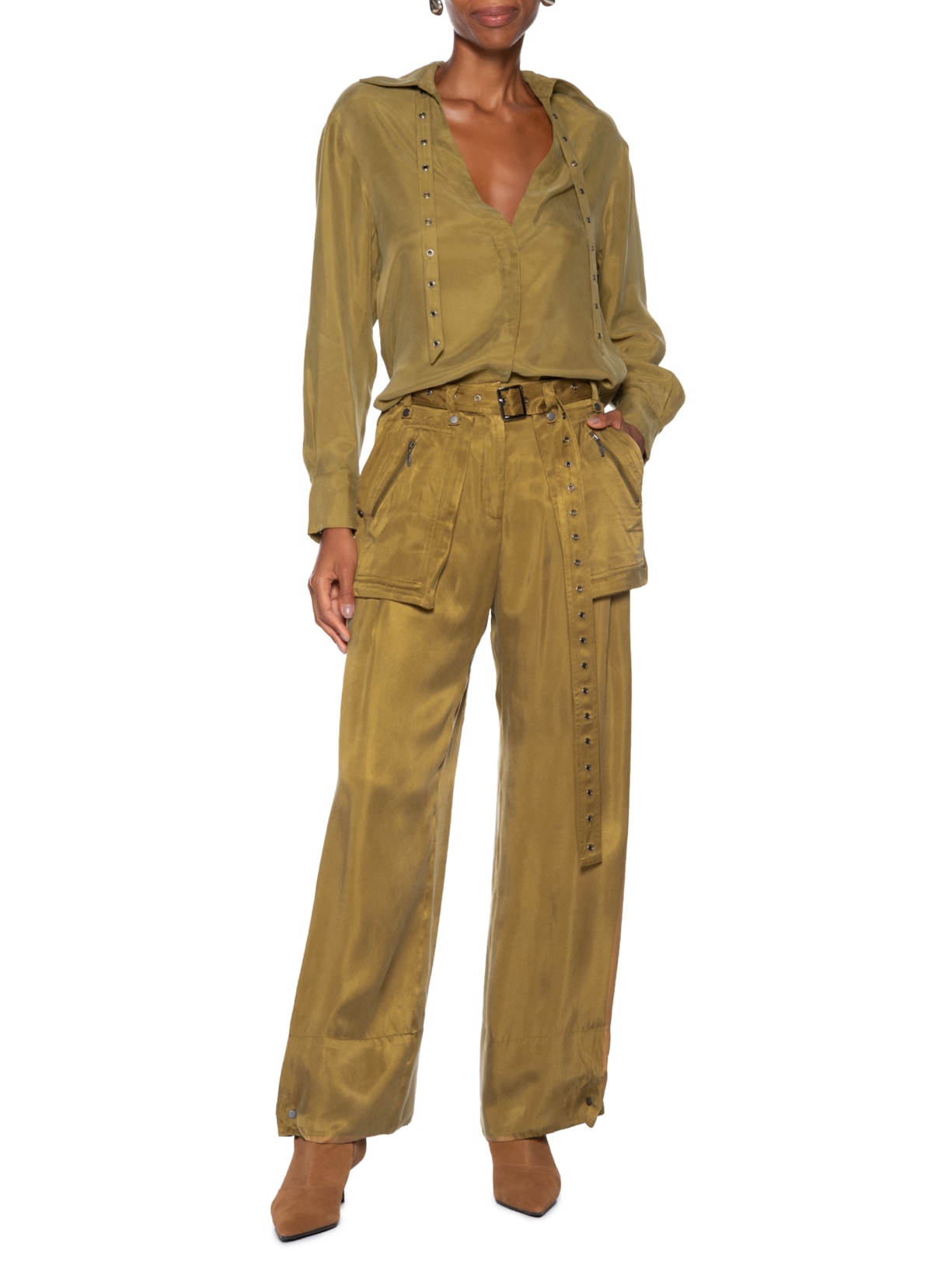 Camisa Feminina Ilhos Verde Animale