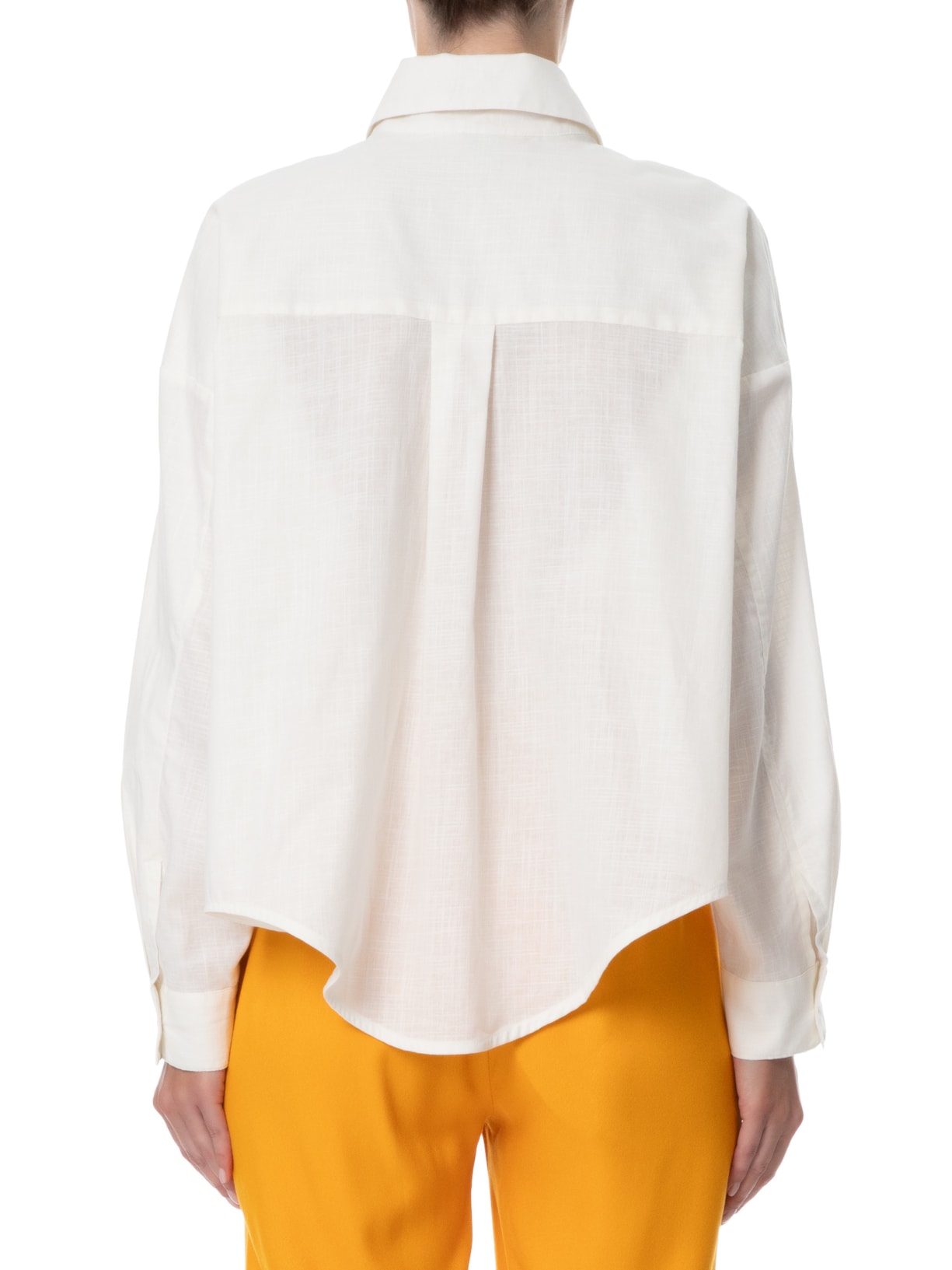 Camisa Feminina Irregular Bolso Branco Farm