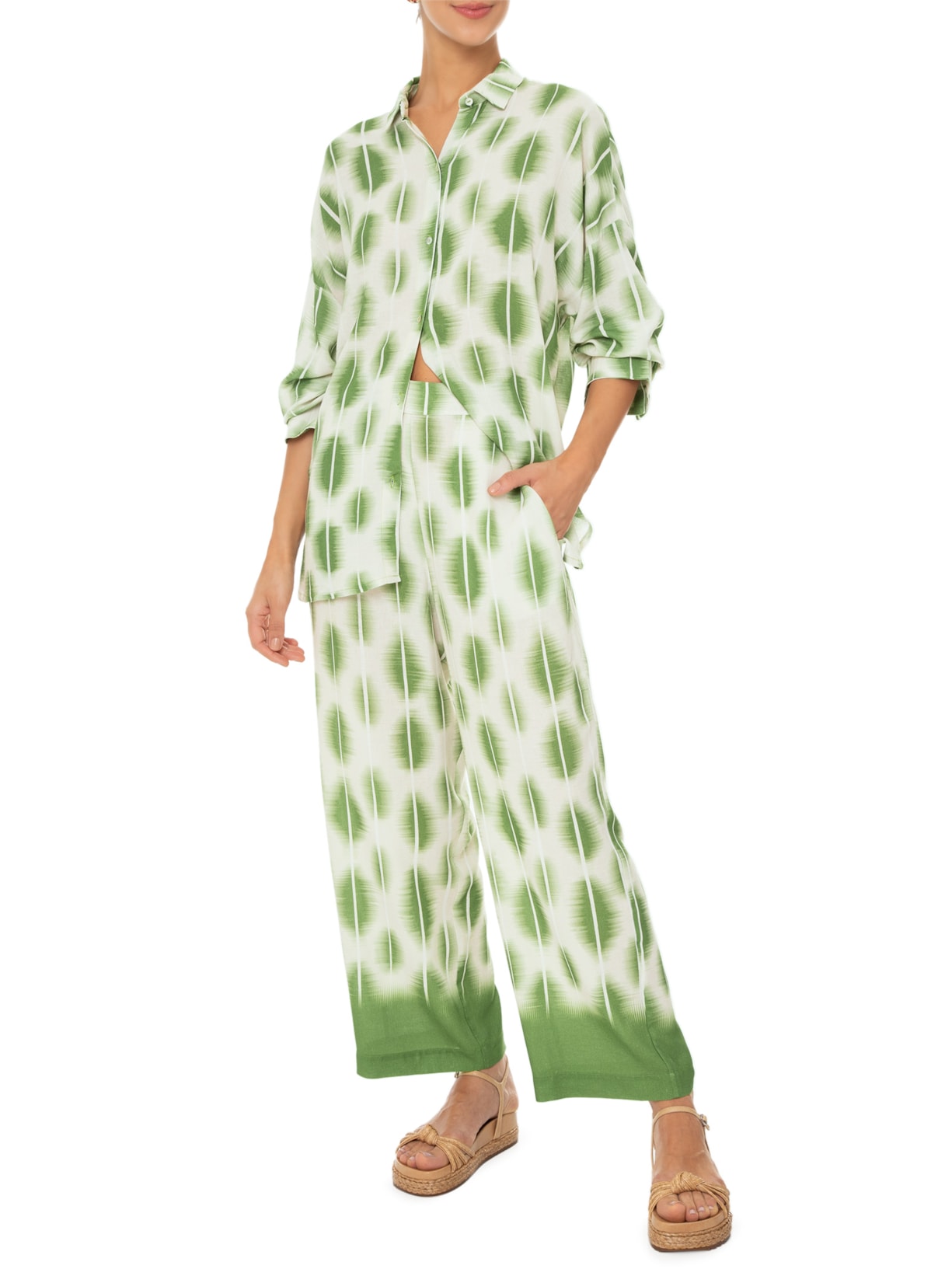 Camisa Feminina Jacarta Verde Lenny Niemeyer