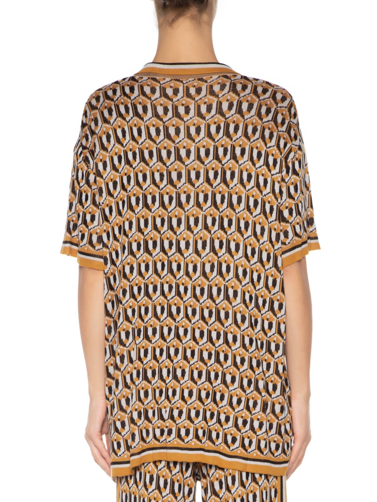 Camisa Feminina Jacquard Mania De Caju Amarelo Farm