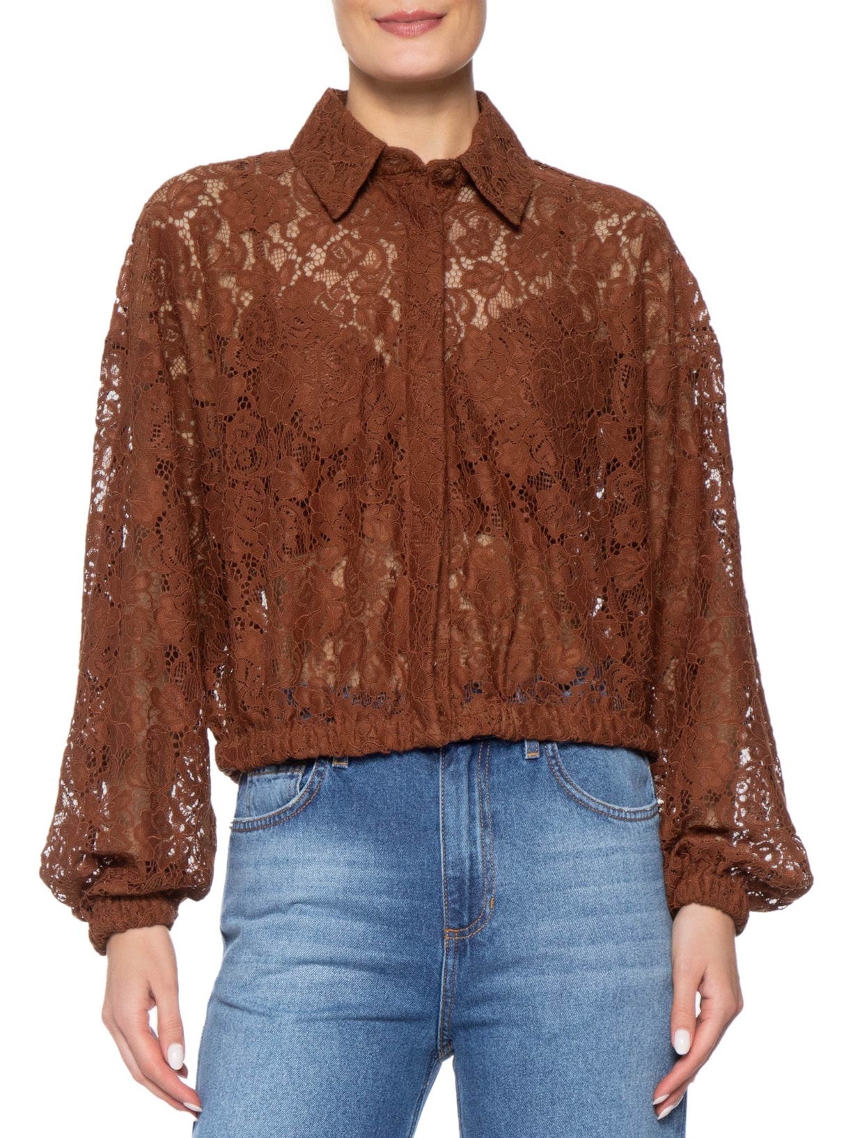 Camisa Feminina Jade Marrom Le Lis