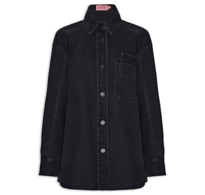 Camisa Feminina Jasmin Jeans Black I26 - Preto