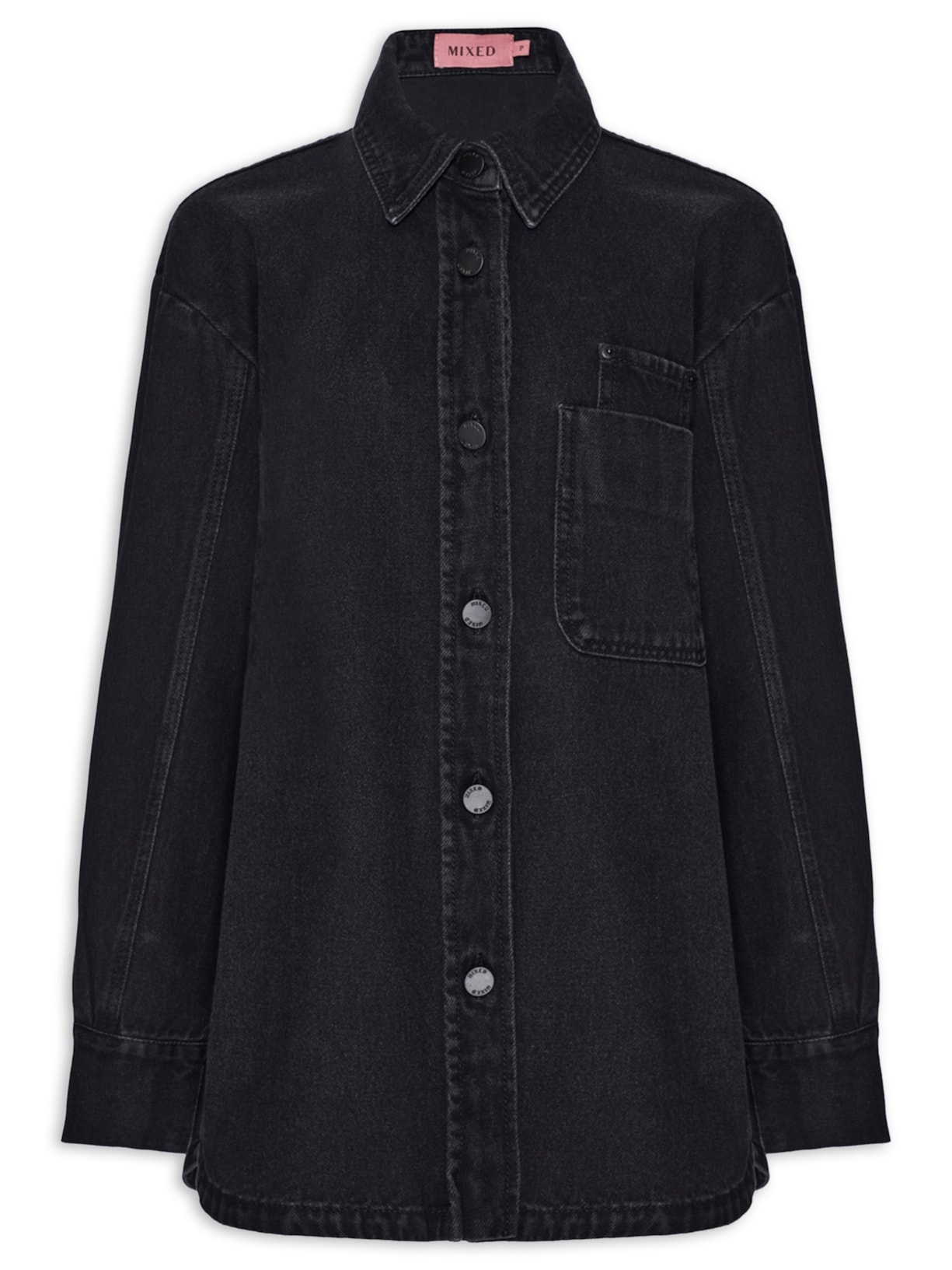 Camisa Feminina Jasmin Jeans Black I26 - Preto