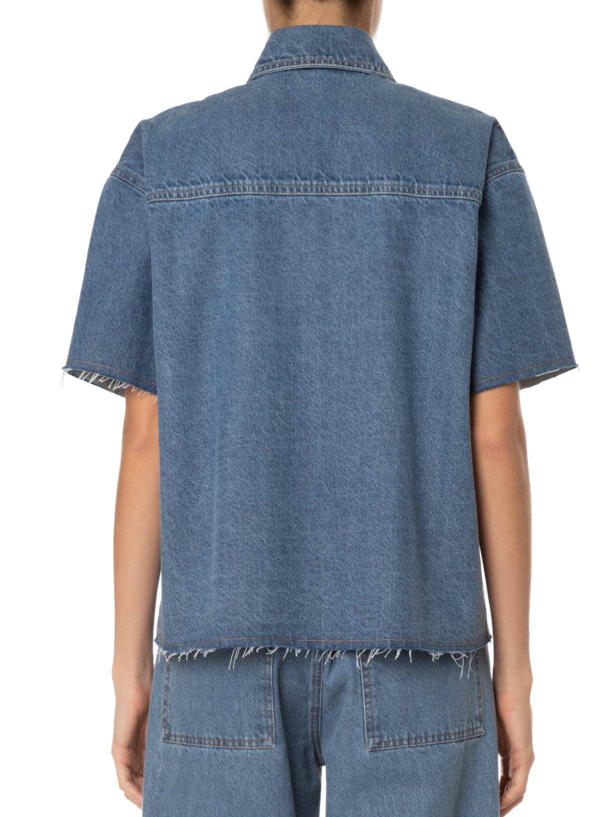 Camisa Feminina Jeans Azul Mixed