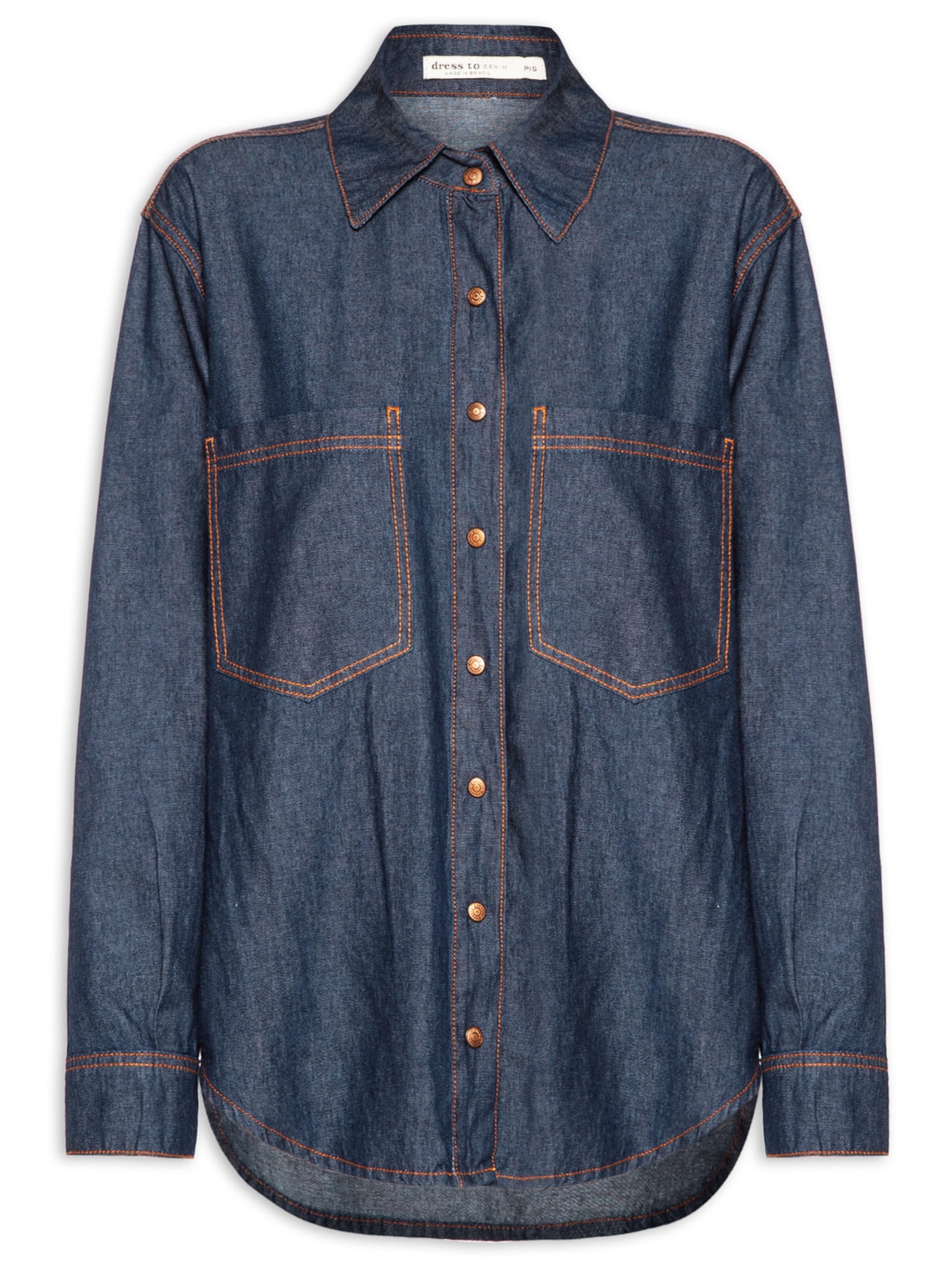 Camisa Feminina Jeans - Azul