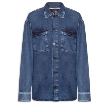 Camisa Feminina Jeans - Azul